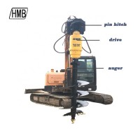 Hydraulic earth auger machine for backhoe excavator